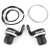 Fahrrad MTB Schalthebel Drehgriffschalter Nabenschaltung Grip Shift Gangschaltung Drehgriff Schalter (6 Rechts-, 3 Fach-Links)
