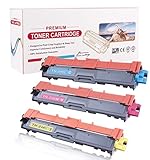 RadTek 3 Toner für Brother HL-3142CW HL-3152CDW HL-3172CDW MFC-9142CDN MFC-9332CDW MFC-9342CDW DCP-9017CDW DCP-9022CDW | Ersetzt Brother TN246C, TN246M, TN246Y | 1 Cyan, 1 Magenta, 1 Gelb