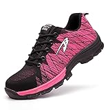 JOMON Arbeitsschuhe Herren Damen Sicherheitsschuhe Wanderschuhe Leicht Schutzschuhe Stahlkappenschuhe Atmungsaktiv Sportlich mit Stahlkapp
