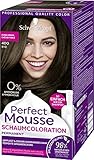 Perfect Mousse Schwarzkopf Permanente Schaumcoloration, Haarfarbe 400 Dunkelbraun Stufe 3, 3er Pack (3 x 92,5 ml)