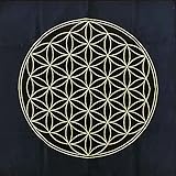 Afaneep Altar Tarot Tischdecke 50x50cm Blume des Lebens Samt Divination Tischdecke Wandtepp