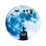 WOYAOFEI Halloween Moon Wall Sticker Wandsticker selbstklebend Leuchtsticker Wandtattoo Leuchtsterne/Leuchtpunkte Mond für deinen Sternenhimmel und fluoreszierend Leuchtaufkleber fü