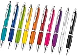 Libetui Set 10 Stück Kugelschreiber in trendigen 10 Farben Druckkugelschreiber Großraummine blauschreib