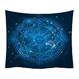YDyun Tapisserie Wandbehang Wandteppich, Dekotuch/Tagesdecke Dekorativer Wandteppich mit Planetendruck