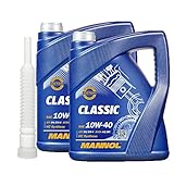 2 x5l, MANNOL CLASSIC 10W-40 MOTORÖL Ausgieß