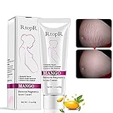 Mango Stretch Marks Cream Narbencreme, Narbencreme Entfernung Creme für die Schwangerschaft, Beste Feuchtigkeitscreme für den Körper - 40g