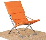 YZPDD Terrasse Liegestühle Lounge Chair Casual Lunch Break Folding Stuhl Office Nap Lazy Stuhl Tragbare Multifunktionale Mittagspause Blau, Orange (24,8 * 24 * 35 Zoll) langlebig (Farbe : Orange)