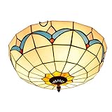 Tiffany Deckenleuchte. Tiffany Retro-Stil Deckenleuchte 12'Tiffany Decke for Schlafzimmer Restaurant Café Light Magnoliagrasse Lichtanschluss Dekor Schlafzimmer Küche Esszimmer Wohnzimmer Einstieg