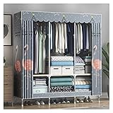 Portable Garderobe Hohe Kapazität Tragbare Kleiderschrank Kleiderschrank Tragbare Kleiderschrank Schrank Kleiderschrank Tragbare Schrank Organizer Oxford Tuchstoff 49 'L x 17.7' D x 67 'H für Häng