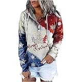 VICIKON Pullover Damen Krippe Weihnachten Sweater Jacke Damen Strickjacken Für Damen Oversize Pullover Damen Winterjacke Damen Wintermantel Damen Sport Pulli Damen Vintage B