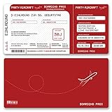(10 x) Einladungskarten Geburtstag Flugticket Ticket Karte Einladungen in R