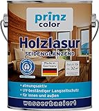 prinzcolor Premium Holzlasur Holzschutzlasur Holzschutz Grau 2,5