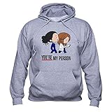 EUGINE DREAM You Are My Person Meredith Grey Cristina Yang Greys Anatomy Tv Series Unisex Kapuzenpullover Grau M