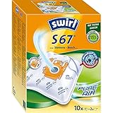 Swirl S 67/10 MicroPor Plus Staubsaugerbeutel für Siemens und Bosch Staubsauger | Anti-Allergen-Filter | Dauerhaft hohe Saugleistung | 10 Stück inkl. 2 F