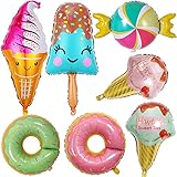 Eiscreme Donut Folienballons Set Sommer Ice Cream Themenorientierte Geburtstags Dekoration Ballons für Sommer Party Dek