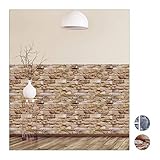 Relaxdays Wandpaneele selbstklebend im 5er Set, dekorative Steinoptik, 3D Paneele, PVC Steinwand, HxB: 50 x 50 cm, b