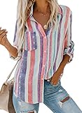 FIYOTE Bluse Hemdbluse Damen Hemd Basic Kent-Kragen Elegant OL Work Slim Fit Langarm Stretch Formelle Hemden Weiß L