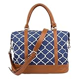 Konelia Weekender Reisetasche für Damen für Übernachtung, Reisetasche, für Yoga, Tanz, Krankenhaus, Blaues Muster,