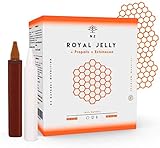 Gelée Royale Pur mit Propolis, Vitamin C und Echinacea. 30 Ampullen 2000 MG. Reduziert Müdigkeit und andere Symptome, erhöht Energie, Vitalität und stärkt den Stoffwechsel.N2 Natural N