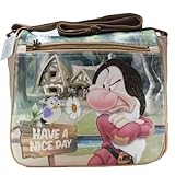 Disney Brummbär Sieben Zwerge Handtasche Damenhandtaschen Messenger bag Damentasche Tasche Henkeltasche Have a Nice Day