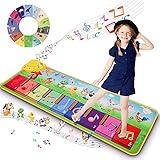 Ysoazgle Kids Piano Mat mit über 90 Sounds, Musik Tanzmatte für Kleinkinder, Kinder Tastaturmatte Musikalische Spielmatte Musikspielzeug für Kleinkinder Jungen Mädchen Mädchen 1-5 J