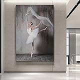 Elegante TäNzerin Leinwand Malerei Retro Ballerina Poster Und Drucke Wandkunst Bilder FüR Wohnzimmer Dekor 80x120cm (32x47in) R