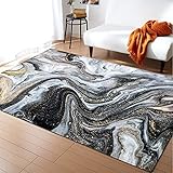 Bereich Teppiche für Wohnzimmer 3D Retro Golden Sand Marmor Strudel Muster Zentrum Teppich Moderne Schlafzimmer Eingang Fußmatte Badezimmer rutschfest Mat (Farbe 6,120×160 cm)