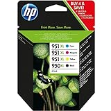 HP original - HP - Hewlett Packard OfficeJet Pro 8600 Plus e-All-in-One (950XL/951XL / C 2 P 43 AE#301) - Tintenpatrone MultiPack black cyan mag