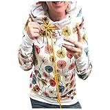 Pullover Damen Langarmshirt Damen Oberteile Frauen Sexy Crop Floral Stripe Printed Splicing Workout Outwears Langarm V-Ausschnitt Mit Kapuze Lässige Herbst Bluse Tops Sweatshirt D