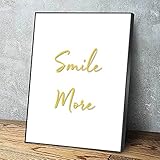 Poster Leinwand-Wand-Kunst Wohnkultur Smiler Moie Gold Letters Simper Cool Gedruckt 35x50cm Bilder für Wohnzimmer M
