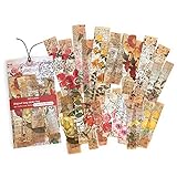 FUNCOCO Journaling-Aufkleber, 30 Stück/Packung Scrapbooking Stikcers Set Party Einladung Karte Dekor Herstellung Material Journaling Hintergrund Aufkleber Set – Typ 1