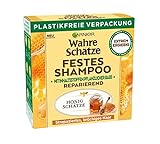 Garnier Festes Shampoo, Reparierendes Honig Schätze-Shampoo mit Bienenwachs, kräftigt, schützt & nährt strapaziertes und brüchiges Haar, Wahre Schätze, 60 g