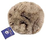 Reissner Lammfelle Engel Naturfelle Sitzauflage DIANA-34-CAP aus Lammfell hochwollig rund 34cm, Capp
