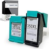 SMARTOMI 2er-Pack 350XL 351XL Tintenpatronen remanufactured für HP 350XL 351XL für Druckern der HP DeskJet D4260 D4360 PhotoSmart C4270 C4280 C4380 C4385 C4424 OfficeJet J5780 J5730 J6410 J6415 J5740