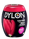 DYLON Tulpin Red All-in-1 Textilfarbe (350 g), Stofffarbe zum Einfärben und Auffrischen in der Waschmaschine, für frische und intensive Farb
