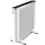 Digitaler elektrischer schlanker Kühlerhitzer,tragbarer Siliziumkristallheizung ,W-LAN Fernbedienung,16-30°-Temperaturanpassung,4 Wärmeeinstellungen,12-Stunden-Eingebauter Timer,Tipp über S