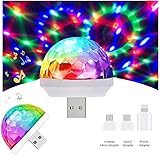 Discokugel LED, Musikgesteuert Discolicht Partylicht dimmbarer Funktion, 7 Farbe Party Lampe ür Kinder, Familientreffen, W