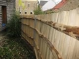 Gartenwelt Riegelsberger 1 Stück Zaunriegel Kastanie 195 cm lang Ø 8-10 cm/gesägt - geschält - halbrund/Kastanienholz/Querriegel/Stak