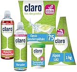 claro 5 in 1 Profi Box Öko Reinigungs Set mit Maschinenreiniger, Spülmaschinen Tabs, Spülmaschinensalz in Dosierpyramide, Spülmittel & Klarspü