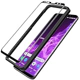 LϟK Schutzfolie für Samsung Galaxy S9 Panzerglas - [Folie mit Rahmen] 3D Abgerundete Vollständige Abdeckung 9H Härte Einfache Installation Hüllenfreundlich Gehärtetem Glas Displayschutzfolie - Schw