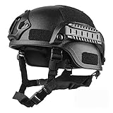 Militärische taktische Helm Airsoft Paintball Head Protector Taktische Armee Kampfhelme Gear Zubehör ((Schwarz))