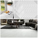 CHICHOME 16 Stück, 30,5 x 30,5 cm dick, zum Abziehen und Aufkleben, weiße Fliesen für Boden, Vinyl, wasserdichte Bodenfliesen für Schlafzimmer, Wohnzimmer, Badezimmer, Kü