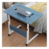 WERTYG Höhenverstellbar Laptoptisch Laptopständer Computertisch Mit Rollen, Mobiler Beistelltisch Pflegetisch Für Bett Und Sofa Klapptisch (Color : A, Size : 80 * 40cm)