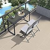 PURPLE LEAF Bierzeltgarnitur - 3-teilig Set, Bartisch Set, Gartenmobel Set, Esstisch und Stühle-Set,1 Esstisch und 2 Klappstühle Balkon Bistroset, Bistromöb