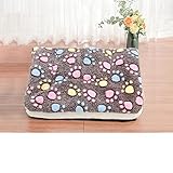 KLIEUWDBAARASRASJ Haustier Katzenbett Hundebett Verdicktes Haustier Weiche Fleece-Pad-Decke Bettmatte Kissen Zuhause Tragbarer Waschbarer Teppich Warmhalten S/M/L/XL/XXL/XXXL-Kaffee,32x25cm,C
