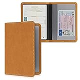 kwmobile Fahrzeugschein Hülle mit Kartenfächern - Kunstleder Etui Tasche für Auto Zulassungsbescheinigung Führerschein B
