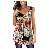 Sportliches Top, für Damen, modisch, für den Sommer 2021, sportliches Damen-Top, kurze Ärmel, Knopfleiste und V-Ausschnitt, einfarbig für Damen, lässiges T-Shirt, (#017) Dunkelblau, X-Larg