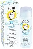 eco cosmetics Baby Sonnencreme LSF50+ neutral, wasserfest, vegan, ohne Mikroplastik, Naturkosmetik für Gesicht und Körper, 6 x 50