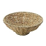 Creative Co-op Hand-Woven Seagrass Footed Bowl Schüssel, Weide, N