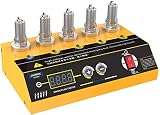OURANTOOLS SPT360 Kfz Zündkerzen-Tester – 220V Prüfer Zündkerzen Auto- Zündwerkzeuge mit Verstellbaren 5 Löchern und Digitalem Bildschirm für DC12V-Fahrzeug